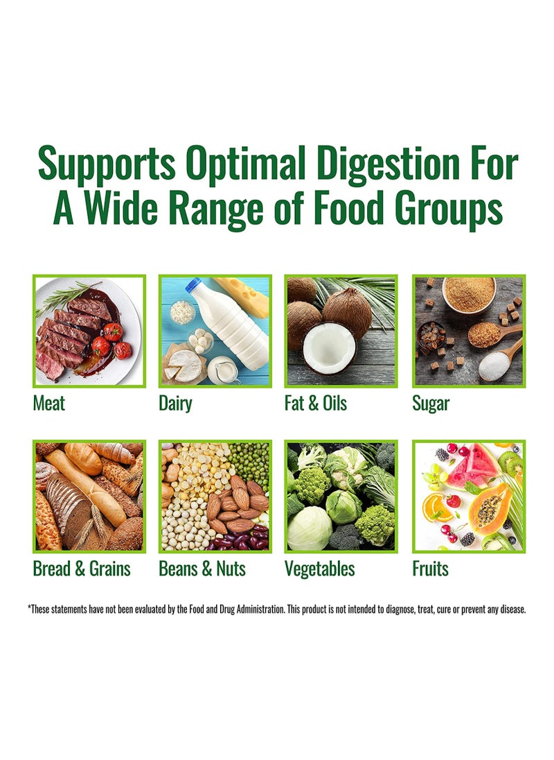NATURELO - Digestive Enzymes Full Spectrum Blend 90 Vegan Capsules Dietary Supplement Formulated TO SUppert The Breakdown of Proteins,Carbohydrates,Fats,Vegetables & Dairy Foods - Image 1