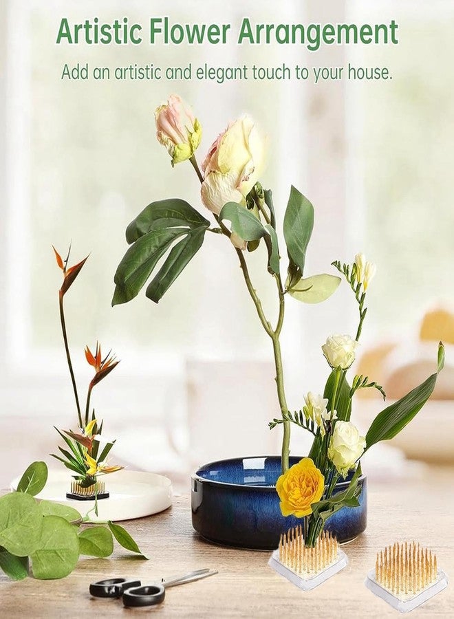 CartHome 2 Pcs Flower Arrangement Holder, Square Metal Material Flower Making Materials for Daily and Holiday Floral Arrangement Art Flower Frog 3.6 * 3.6cm Ideal for Professionals and Enthusiasts - Image 5