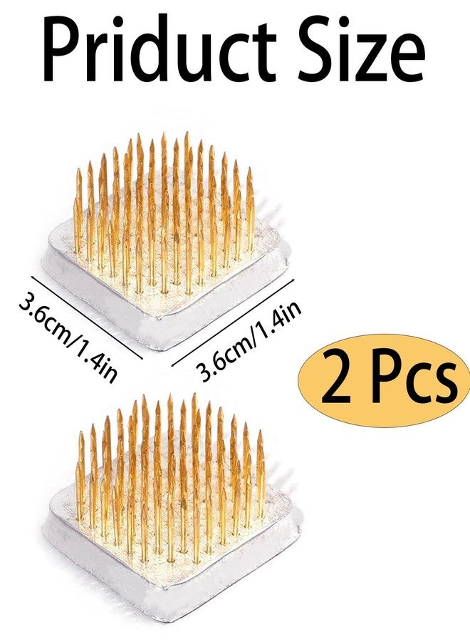 CartHome 2 Pcs Flower Arrangement Holder, Square Metal Material Flower Making Materials for Daily and Holiday Floral Arrangement Art Flower Frog 3.6 * 3.6cm Ideal for Professionals and Enthusiasts - Image 2
