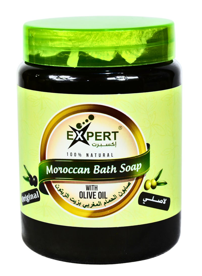 إكسبرت صابون الحمام المغربي بزيت الزيتون من إكسبيرت – تنظيف عميق وتفتيح البشرة – 100% طبيعي – 500 جم