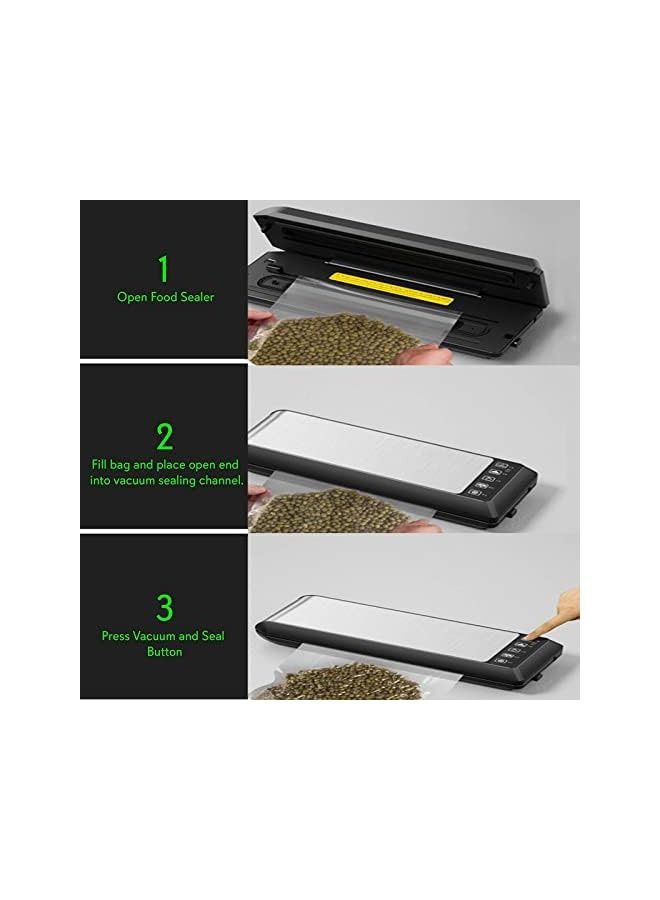 vesus Sealer Machine, 5 In 1 Automatic Vacuum Sealing Machine With 10 Free Sealing Bags, Dry & Moist Modes, Easy To Clean, For Meat Or Wet Food In Home Kitchen,Compact Portable Design  - Image 3