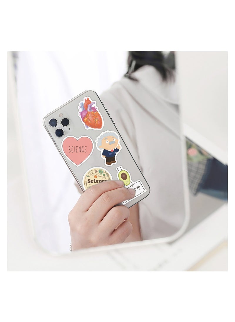100 Pcs Science Stickers Experiment Decals for Water Bottle Hydro Flask Laptop Luggage Car Bike Bicycle Waterproof Vinyl Lab Stickers Pack  - Image 3