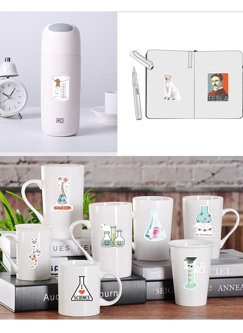 100 Pcs Science Stickers Experiment Decals for Water Bottle Hydro Flask Laptop Luggage Car Bike Bicycle Waterproof Vinyl Lab Stickers Pack  - Image 4