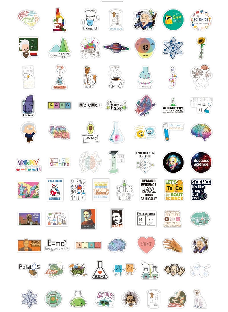 100 Pcs Science Stickers Experiment Decals for Water Bottle Hydro Flask Laptop Luggage Car Bike Bicycle Waterproof Vinyl Lab Stickers Pack  - Image 2