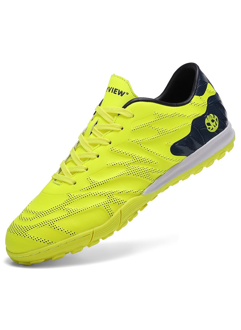 سكاي فيو أحذية كرة قدم للرجال والنساء، أحذية كرة قدم خارجية برباط، أحذية مانعة للانزلاق، مسامير IC/IN، أحذية رياضية واسعة للتدريب - Image 1