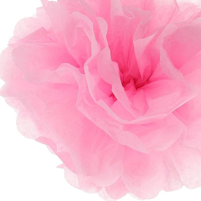 Hemobllo 15 قطعة من كرات الزينة الورقية القابلة لإعادة الاستخدام باللون الوردي والبرتقالي والعاجي كرات زهرية لتزيين حفلات الزفاف والمناسبات - Image 4