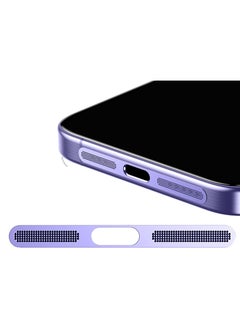 Generic Metal Dust Proof Mesh Sticker for iPhone 14 Built-in Protective Speaker and Charging Port Upgraded Adhesive Anti Dust Sticker for Iphone 14/14 Plus/14 Pro/14 Pro Max Purple 