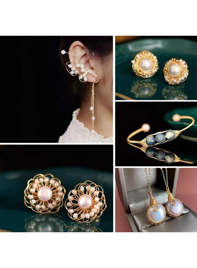 ميكيميكي سلك مجوهرات MIKIMIQI بطول 328 قدمًا، سلك حرفي، قياس 26، مقاوم للتشوه، سلك خرز نحاسي لمستلزمات صناعة المجوهرات والحرف اليدوية، 0.4 مم × 100 متر (ذهبي) - Image 5