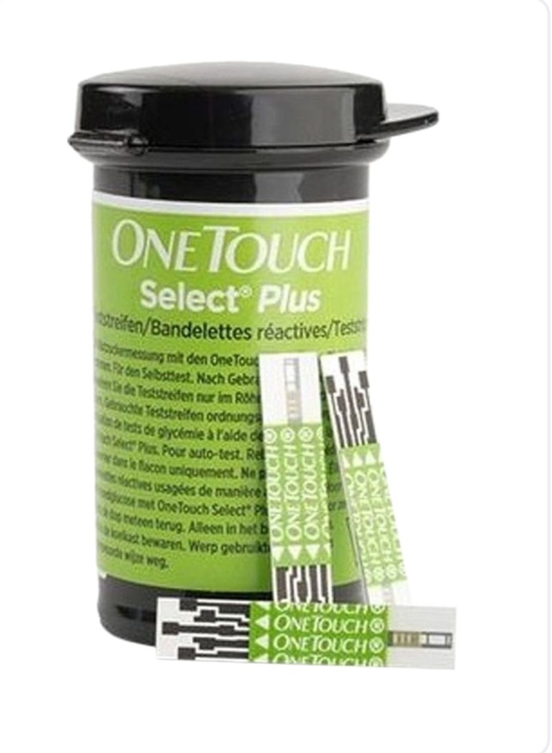 One Touch 50-Piece Select Plus Blood Glucose Testing Stripes - Image 2