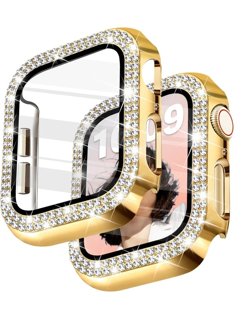 Bling Watch Case with HD Screen Protector Women Compatible with Apple Watch 42mm Diamond Protective PC Face Cover Frame Protector for iWatch Series 10 - Image 1