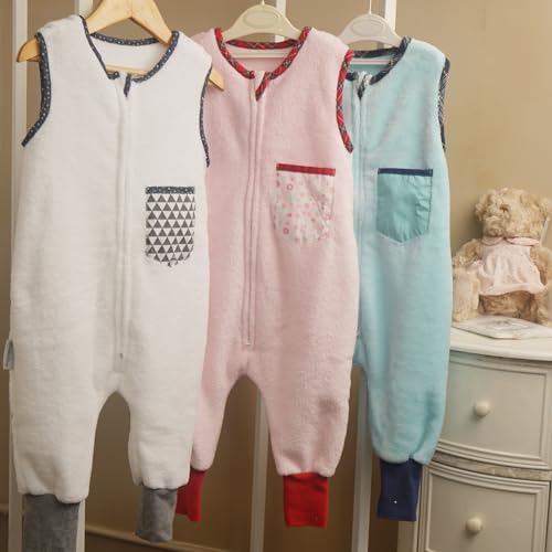 BLOOMSTAR Toddler Sleep Sack with Feet (3-6T) Fleece 4 Seasons Baby Girl Walking Wearable Blanket 2.0 TOG Soft Plush kIDS Sleep Bag Comfortable Legged Sleeper - Image 3