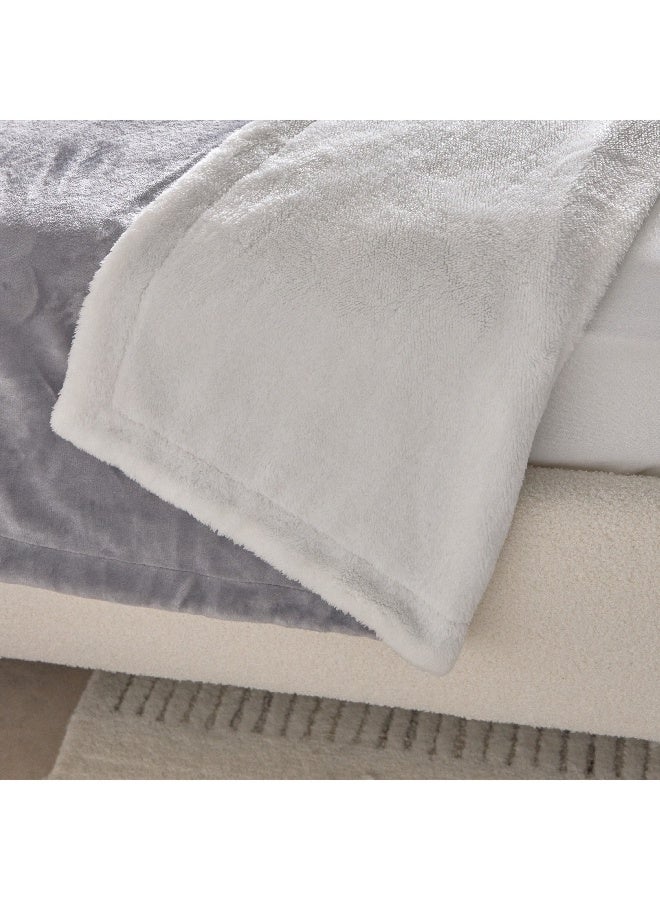 Home Box بطانية كينغ مزدوجة الطبقة من سنغسوفا الفانيلا 220 × 240 سم - Image 3