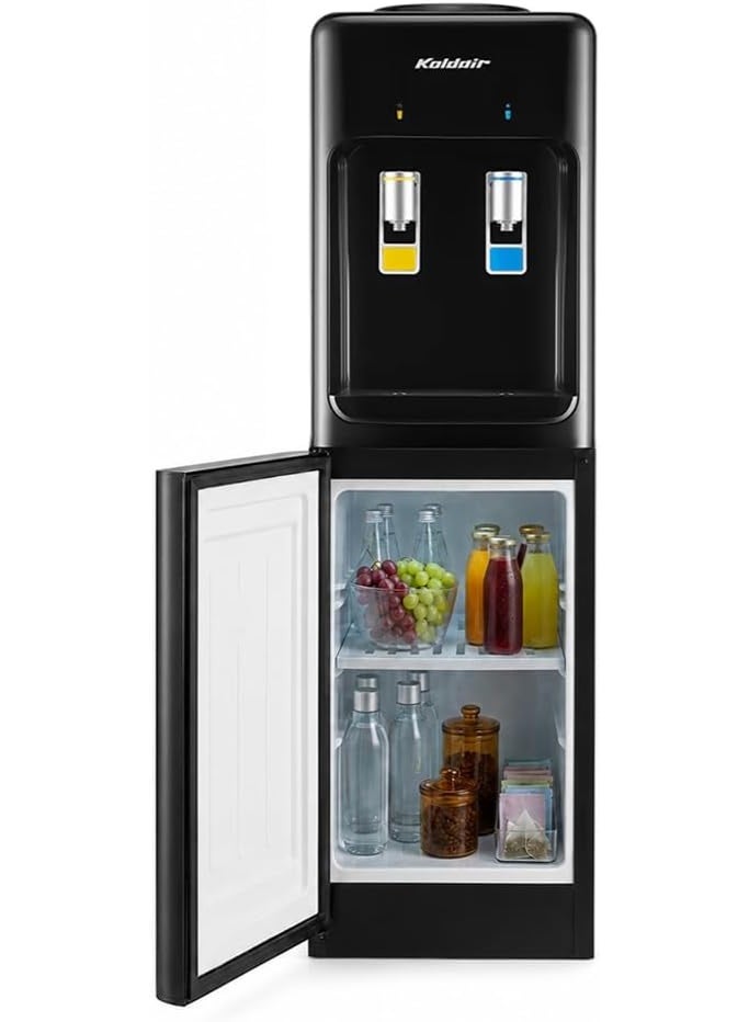 Koldair Classic Water Dispenser, Top-Load with Cabinet, Warm and Cold Taps, Black, Type C - Image 2