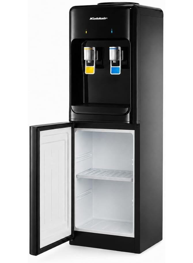 Koldair Classic Water Dispenser, Top-Load with Cabinet, Warm and Cold Taps, Black, Type C - Image 3