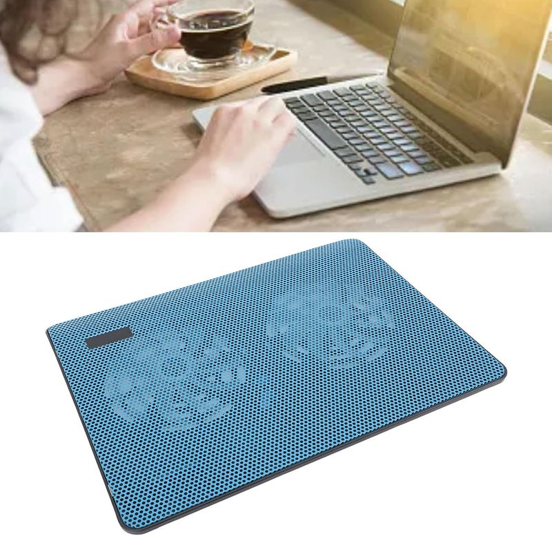 SUNGOOYUE Laptop Cooling Pad, Dual High Performance Fans 15dB Quiet Ergonomic Adjustable Stand Premium Metal Mesh 1.5mm Aperture,for 17 Inch Laptop - Image 3