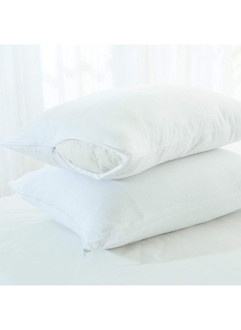 KANUSHI KANUSHI Industries 100 Cotton Water Resistant Pillow Protector Set of 2 White  - Image 1