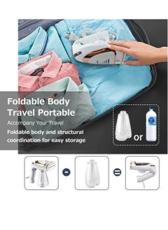 Generic Portable Handheld Steamer 1600 Watts, 40-second Fast Heat-up, Auto-Off, Large Detachable Water Tank,2 in 1 Fabric Wrinkle Remover and Clothing Iron, with Lint Brush, and Steam Nozzle  - Image 2