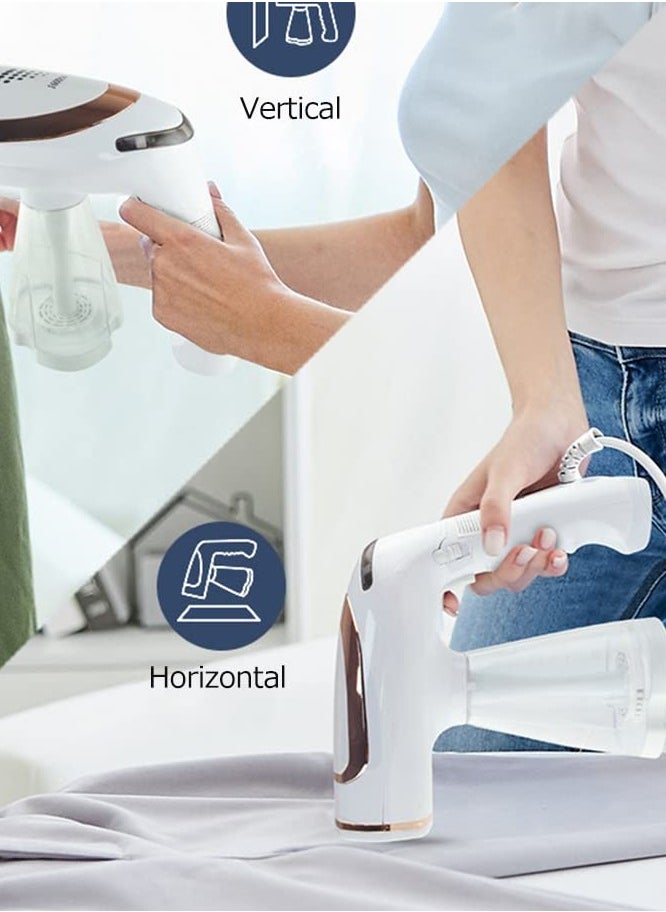 Generic - Portable Handheld Steamer 1600 Watts, 40-second Fast Heat-up, Auto-Off, Large Detachable Water Tank,2 in 1 Fabric Wrinkle Remover and Clothing Iron, with Lint Brush, and Steam Nozzle - Image 1