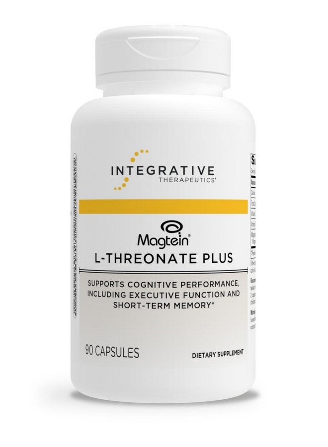 Integrative Therapeutics Magtein L-Threonate Plus, Cognitive Support*, Short-Term Memory Support*, Vitamin C, Vitamin D3, 90 Capsules - Image 1