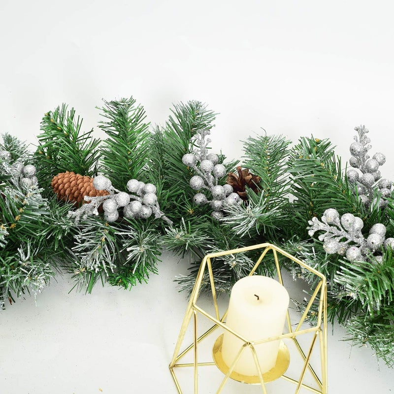 Lvydec 16pcs Christmas Glitter Berries Stems Clearance, 7.8" Artificial Christmas Picks for Christmas Tree Ornaments, DIY Xmas Wreath, Crafts, Holiday and Home Decor (Silver) - Image 4