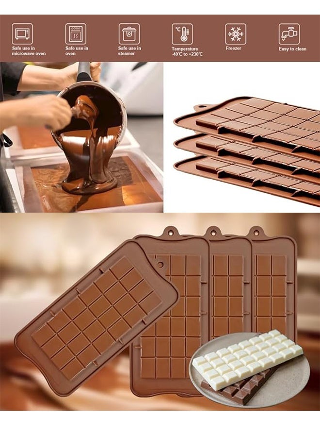 3 قطع قوالب كعكة الشوكولاتة بالشوكولاتة بني 22.5x10.8 سم - Image 5