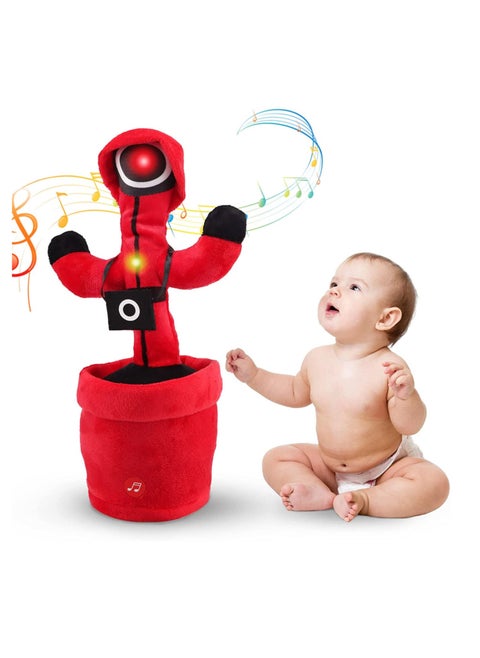 3-Pieces Dancing Cactus Toy Squid Game 180 Degree With 120 Songs, Can Sing, Talk, Record And Repeat