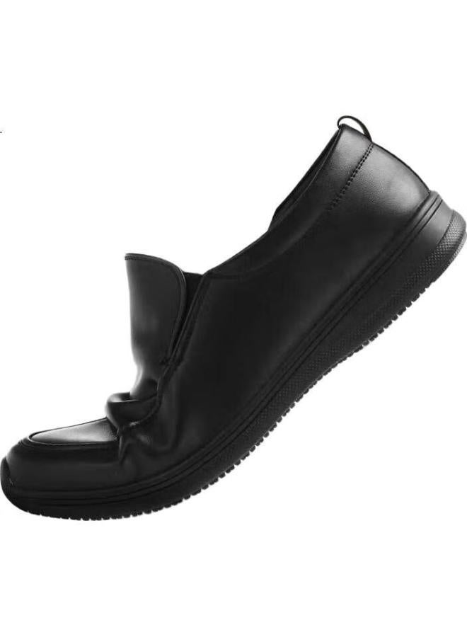 Kitchen King Chuwang Chef Shoes, Non-Slip Upgraded Slip-On Kitchen Work Shoes, Water-Resistant Casual Soft-Soled Leather Shoes For Men, 5222D, Size 44 - Image 1