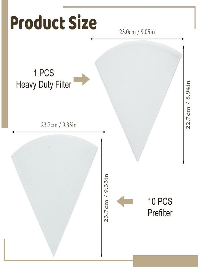 PKEAFC 11 Pieces Maple Syrup Filter Set, 1Qt Reusable Premium Food Grade Filters Cone Filter - Image 2