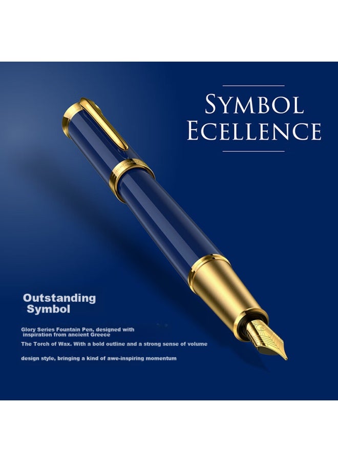 Bernard Shaw Luxury Fountain Pen Set In Galileo Blue, Premium Business Office Signature Gift Set For Teachers, Graduates, Girlfriends, Boyfriends, Birthdays - Image 2