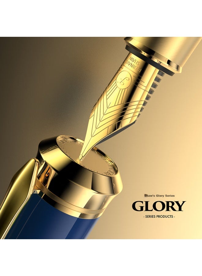 Bernard Shaw Luxury Fountain Pen Set In Galileo Blue, Premium Business Office Signature Gift Set For Teachers, Graduates, Girlfriends, Boyfriends, Birthdays - Image 1