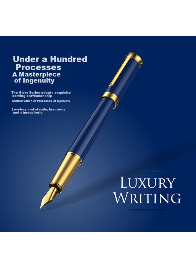 Bernard Shaw Luxury Fountain Pen Set In Galileo Blue, Premium Business Office Signature Gift Set For Teachers, Graduates, Girlfriends, Boyfriends, Birthdays - Image 3