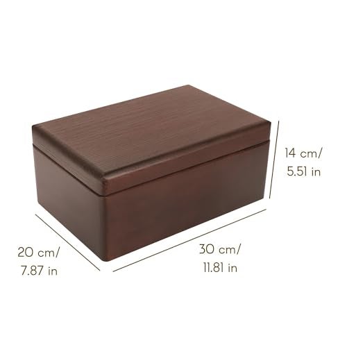 Creative Deco Large Brown Wooden Box Storage with Hinged Lid | 11.8 x 7.87 x 5.51 inches (+-0.5) | Gift Box Kitchen Storage | Product NOT Intended for 15 Years OR Below - Image 3