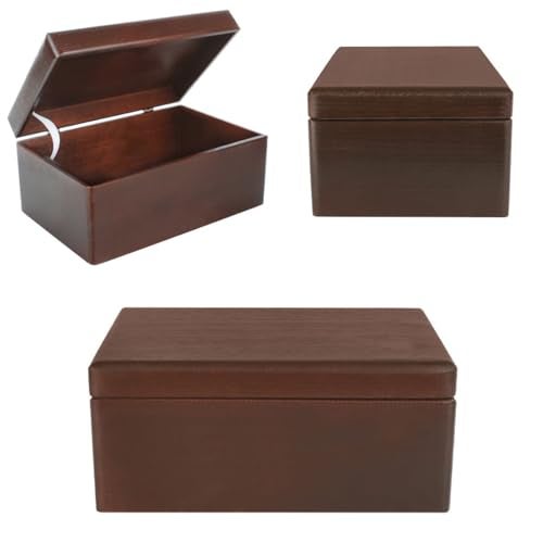 Creative Deco Large Brown Wooden Box Storage with Hinged Lid | 11.8 x 7.87 x 5.51 inches (+-0.5) | Gift Box Kitchen Storage | Product NOT Intended for 15 Years OR Below - Image 5
