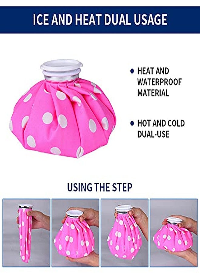 MOBDESK Ice Cold Pack Reusable Ice Bag Hot Water Bag for Injuries, Hot & Cold Therapy and Pain Relief (Pink) - Image 2