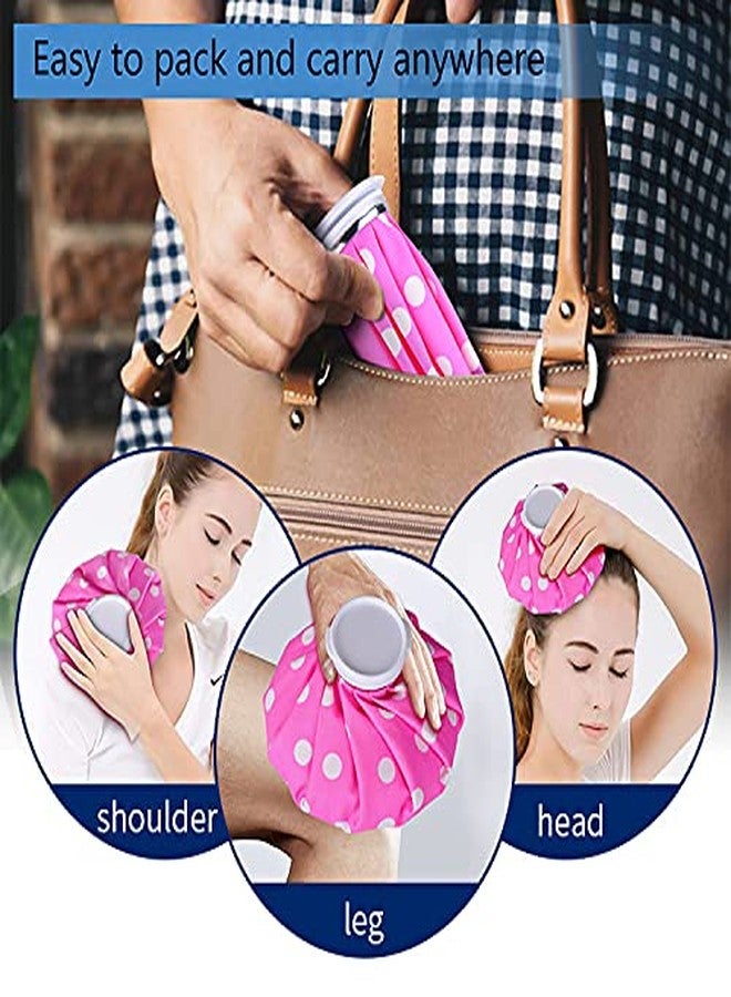 MOBDESK Ice Cold Pack Reusable Ice Bag Hot Water Bag for Injuries, Hot & Cold Therapy and Pain Relief (Pink) - Image 5