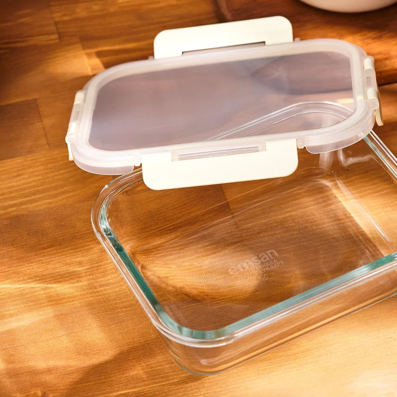 إمسان Soft 1050 ml Borosilicate Storage Container
