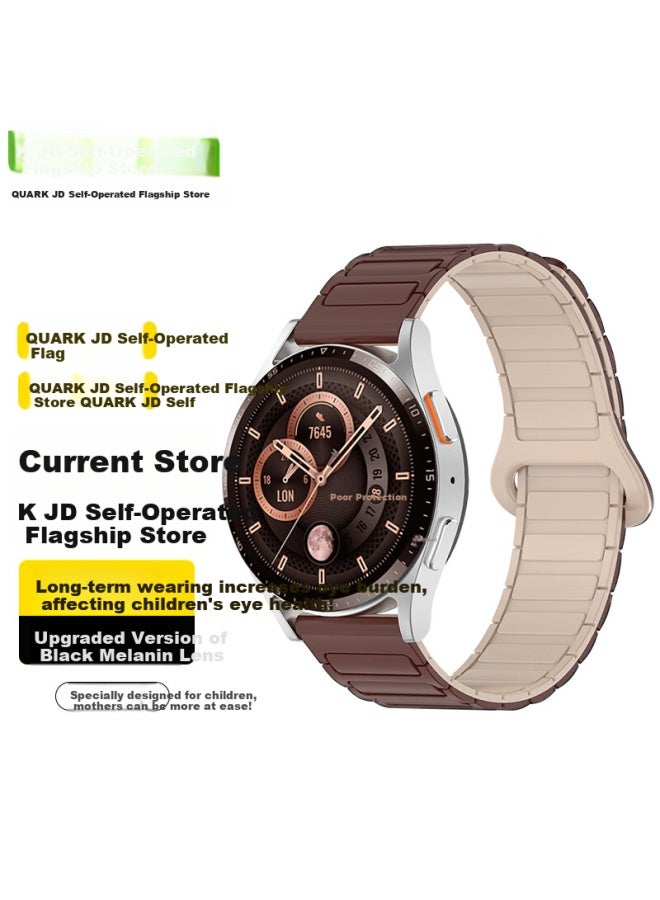 Mssm Silicone Magnetic Attraction Sports Watch Strap For Huawei Watch Gt5/gt4/3/5pro/watch4pro/honor Magic2 22mm - Image 1