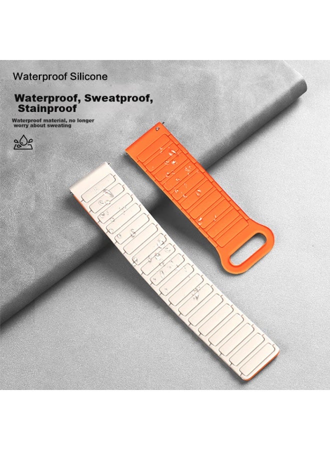 Mssm Silicone Magnetic Attraction Sports Watch Strap For Huawei Watch Gt5/gt4/3/5pro/watch4pro/honor Magic2 22mm - Image 3