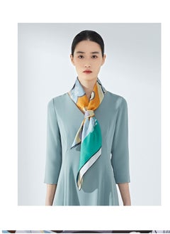 Generic Women's Contrasting Mulberry Silk And Silk Twill Scarf  - Image 4