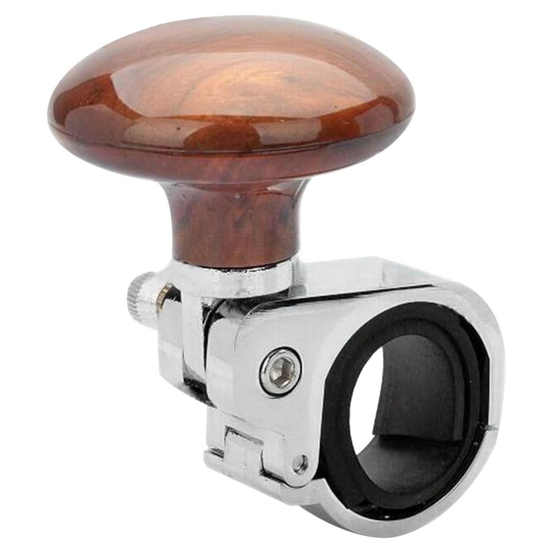 VORCOOL Woodgrain Steering Wheel Spinner Knob Universal Suicide Power Handle Ball for Cars Trucks Semis Tractors Boats Golf Carts Tractor Trucking Accessories - Image 3