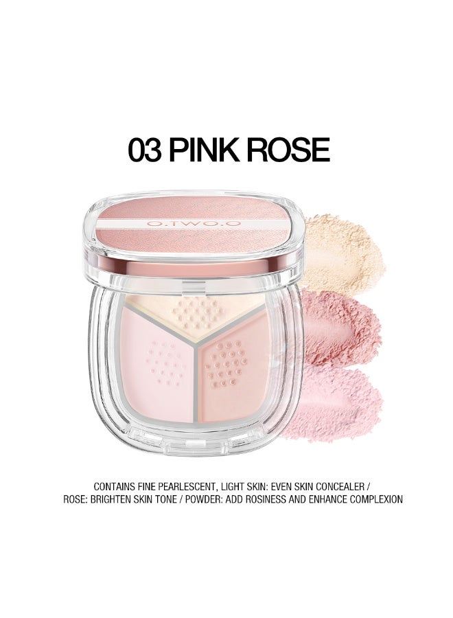 OTWOO O.TWO.O Haute Soft Focus Correct Powder – Oil Control & Blurring Finish (#3, PINK ROSE) - Image 2