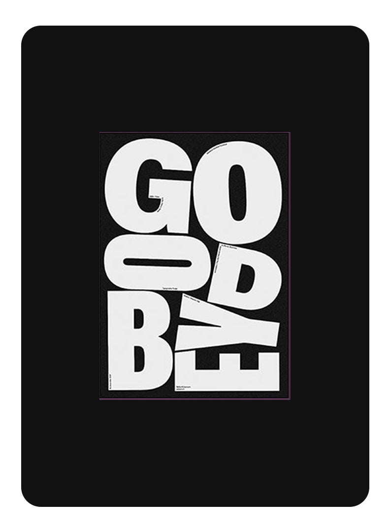 Theodor Protective Flip Case For Samsung Galaxy Tab A 10.5, T590 With Trifold Stand Auto Wake Sleep Shockproof Cover Goodbye copy - Image 1