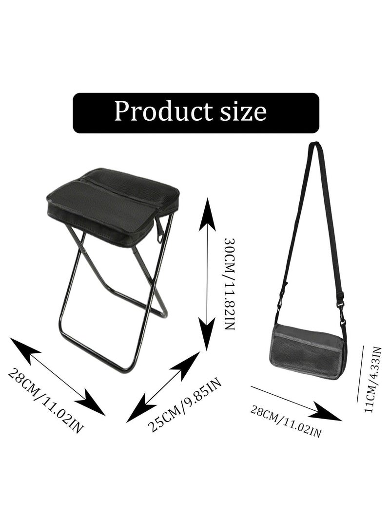 BlueFire Foldable Backpack Stool with Built-in Seat Function – Portable Hiking Chair with Adjustable Shoulder Straps for Camping, Outdoor Travel & Mountaineering | Durable Oxford Cloth & Carbon Steel Frame | Lightweight 3-in-1 Backpack Chair for Hiking, Picnic, Fishing & Parties – Up to 265 lbs Weight Capacity - Image 5