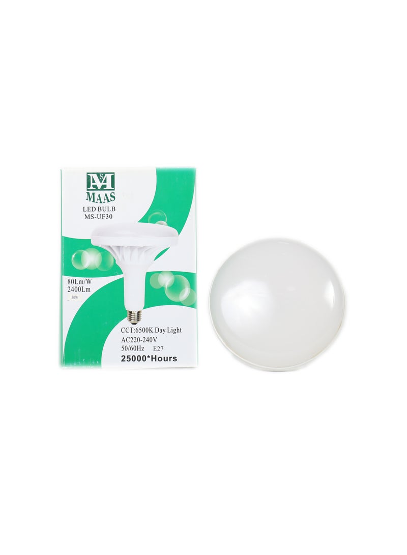 MAAS LED lamp with a circular design, recessed LED lamp for the ceiling, wall and garden, 2400 lumens, 30 watts, 6500 Kelvin, white daylight - Image 2