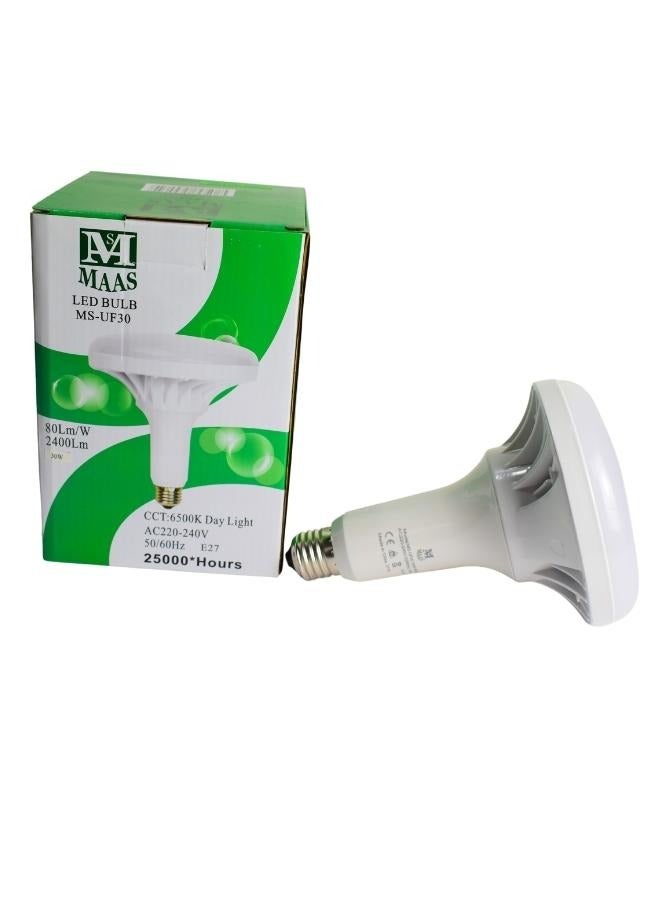 MAAS LED lamp with a circular design, recessed LED lamp for the ceiling, wall and garden, 2400 lumens, 30 watts, 6500 Kelvin, white daylight - Image 4