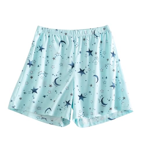 PNAEONG 3 Pack: Womens Pajamas Shorts Set Soft Elastic Waist Lounge Shorts Printed PJ Bottoms, Good Night+Coffee+Star-M - Image 4