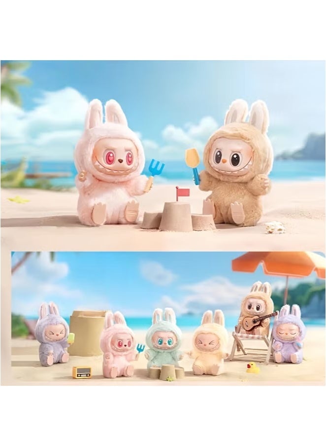 LABUBU 6-PACKS Doll Pendant Labubu 2rd Generation Macaron Vinyl Plush Doll 17cm,Perfectly Matched With Labubu's Clothing  - Image 2