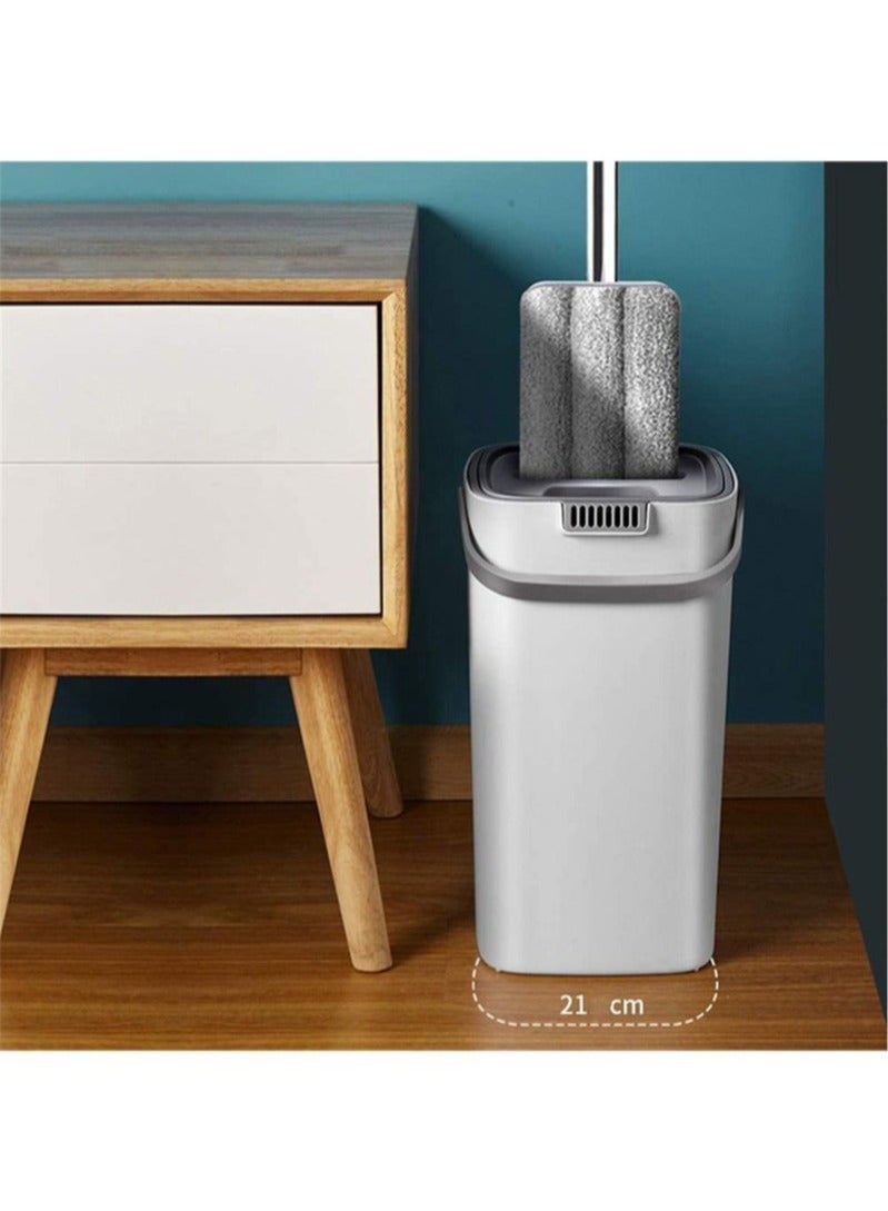 MIXDE Hands-Free Flat Floor Mop And Bucket Set For Home Floor Cleaning With Washable Microfiber Pad - Image 4