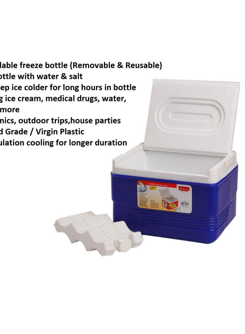 PRINCEWARE 14-Litre Ice Box Thermo insulated Picnic Cool Box-Thermo Keeper Container Expanded Cooler Fishing Ice Box (Blue,Red,Orange Mixed Colour) - Image 5
