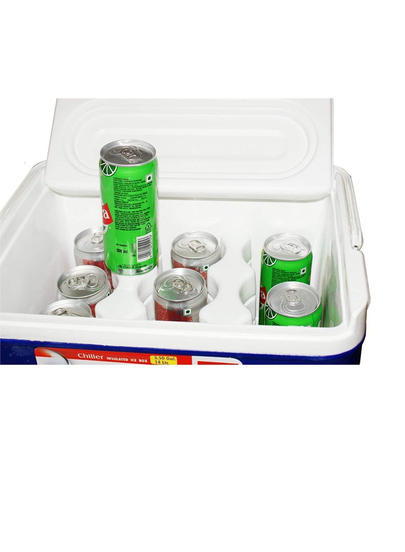 PRINCEWARE 14-Litre Ice Box Thermo insulated Picnic Cool Box-Thermo Keeper Container Expanded Cooler Fishing Ice Box (Blue,Red,Orange Mixed Colour) - Image 3